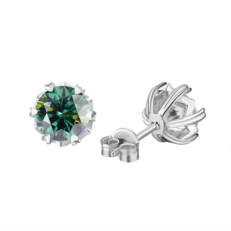 S925 Silver Genuine Goods Moissanite Snowflake Ear Stud