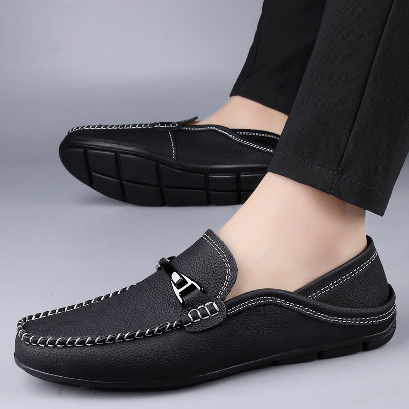 Extra Large Casual Leather Gommino Shoes