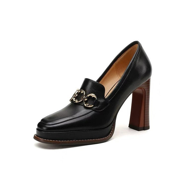 British Retro Casual High Heels