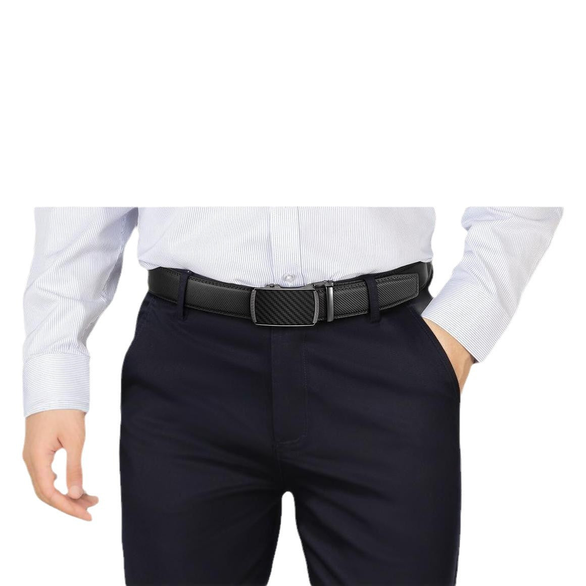 Versatile Cowhide Automatic Buckle Belt