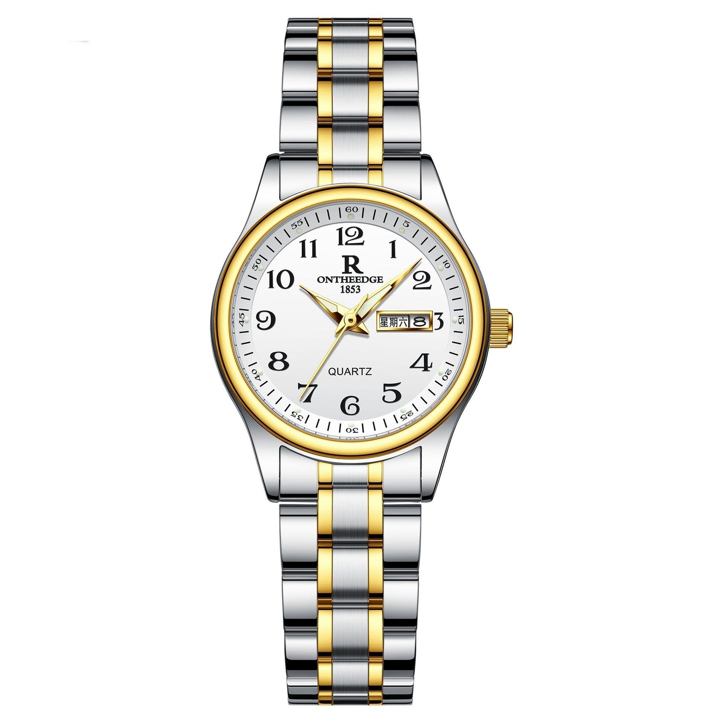 Men's All-Steel Double Calendar Watch
