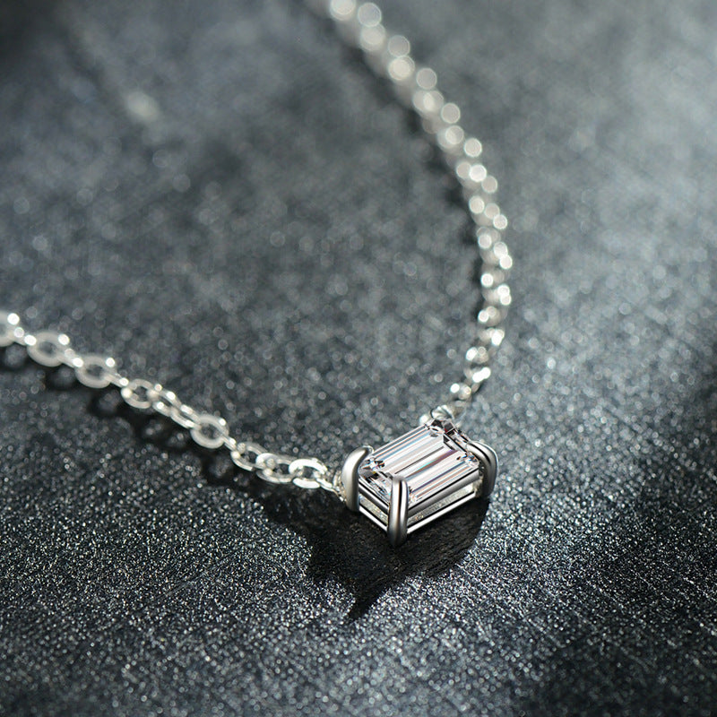 Fashion Rectangular Zircon Necklace For Women