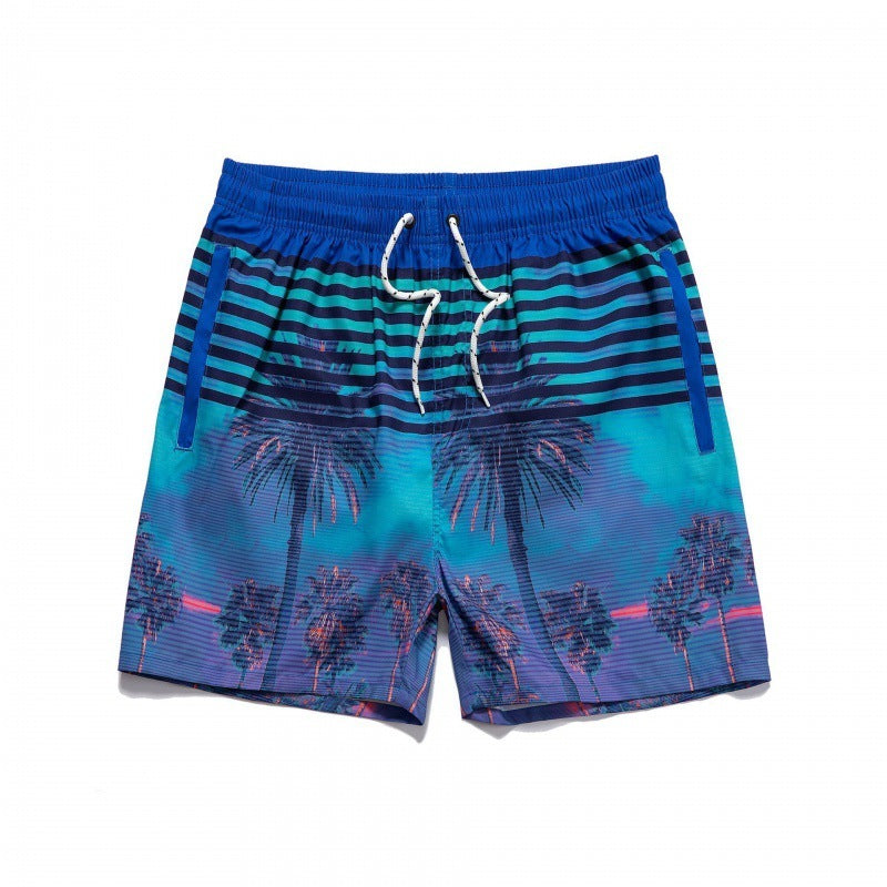 Men's Beach Print Loose Shorts
