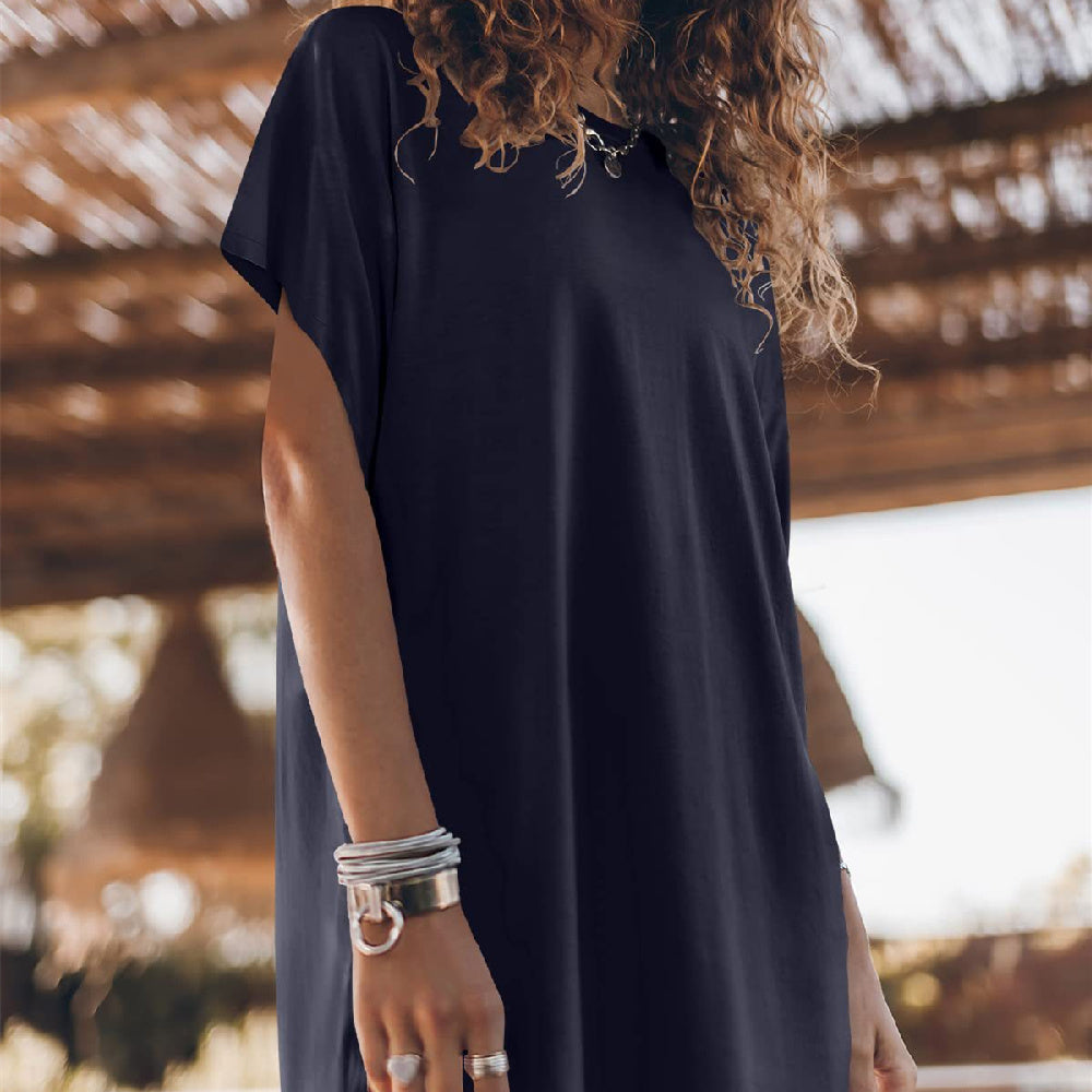 Batwing Sleeve Casual Dress