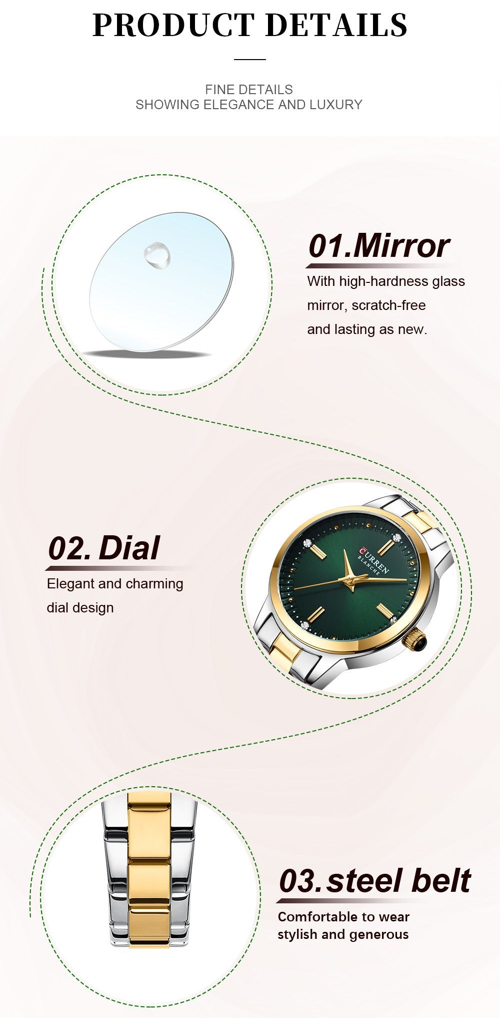 Quartz Rhinestone Steel Watch