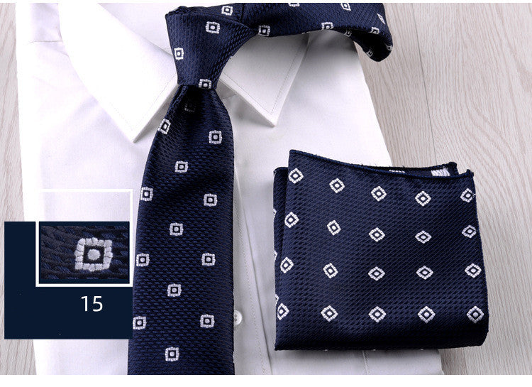 Business Formal Wear Tie and Pocket Square Set
