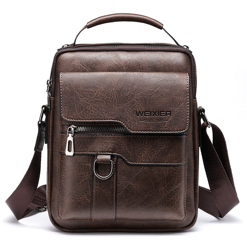 Men’s Retro PU Leather Messenger Bag