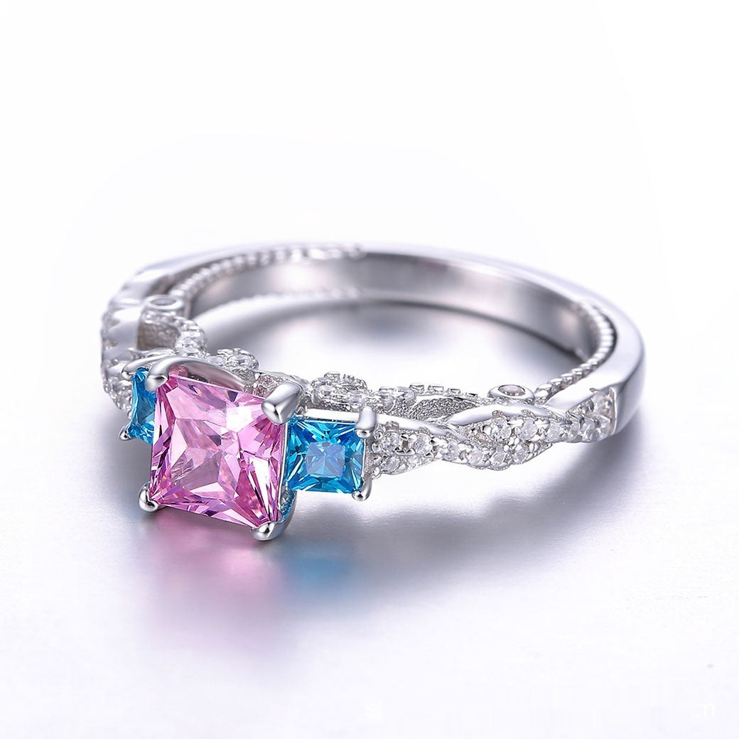 925 Silver Diamond White Ring