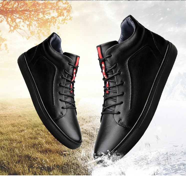 Men's Warm Leather Cotton Shoes