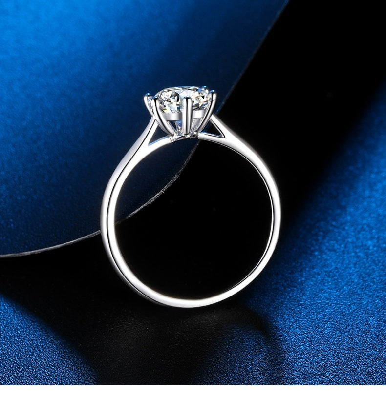 S925 Silver Women’s Moissanite Ring