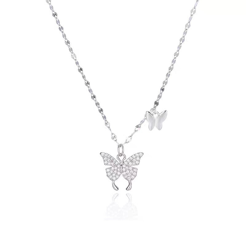 S925 Silver Butterfly Necklace – Elegant & Minimalist