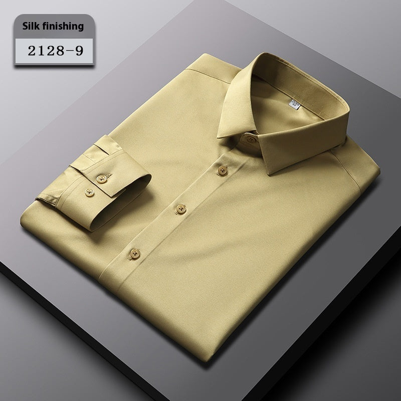 Men’s Elastic Silk Breathable Shirt