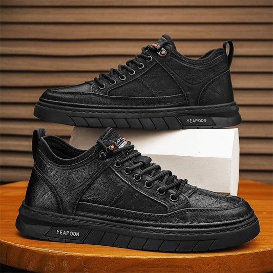 Men's Low-top Trendy Leather Non-slip Shoes