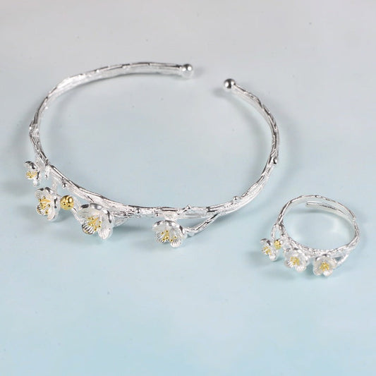 S925 Sakura Branch Bracelet