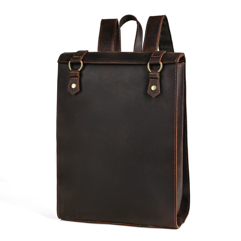Crazy Horse Leather Men's Backpack