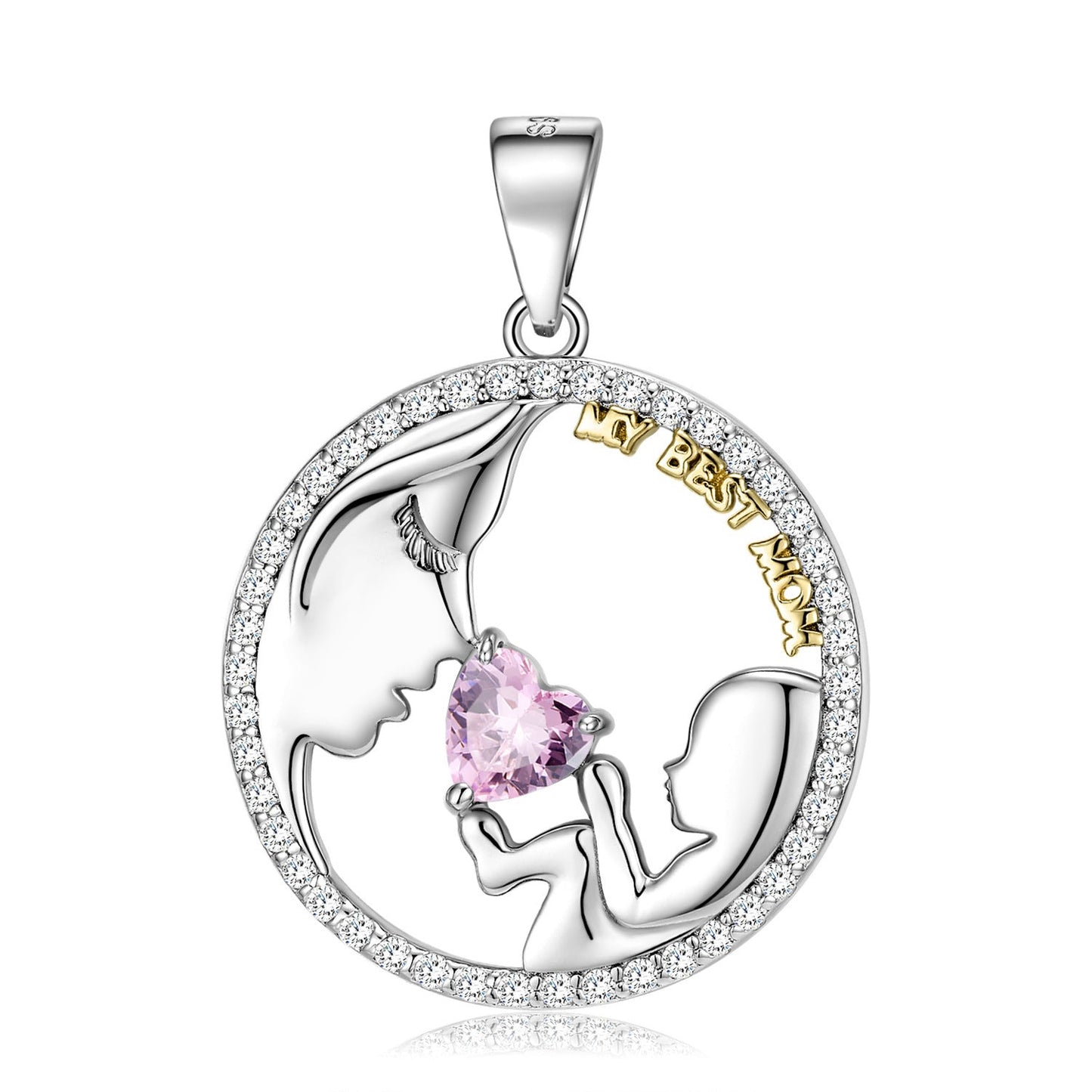 S925 Silver Mom & Baby Necklace