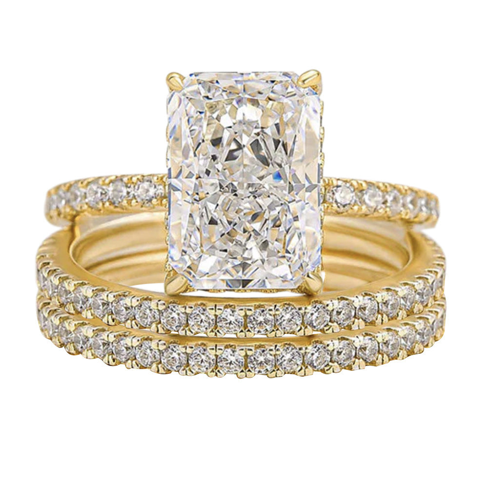 S925 Silver Ice Zircon Ring