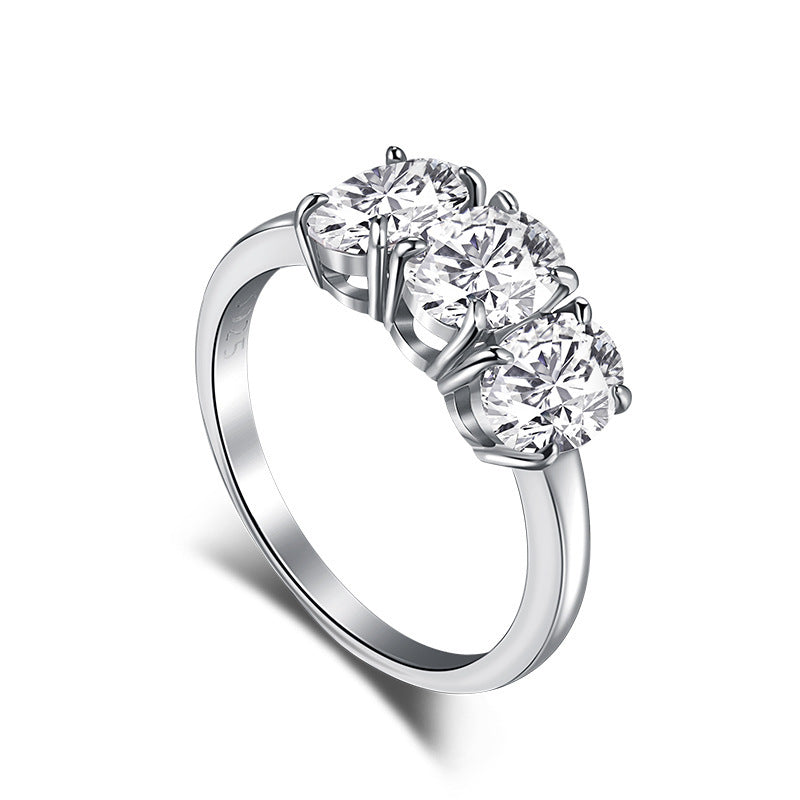 S925 Sterling Silver Diamond Ring