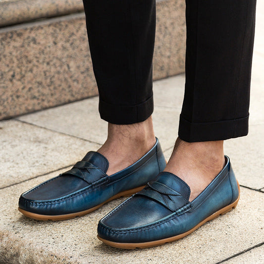 First Layer Cowhide Driving Shoes