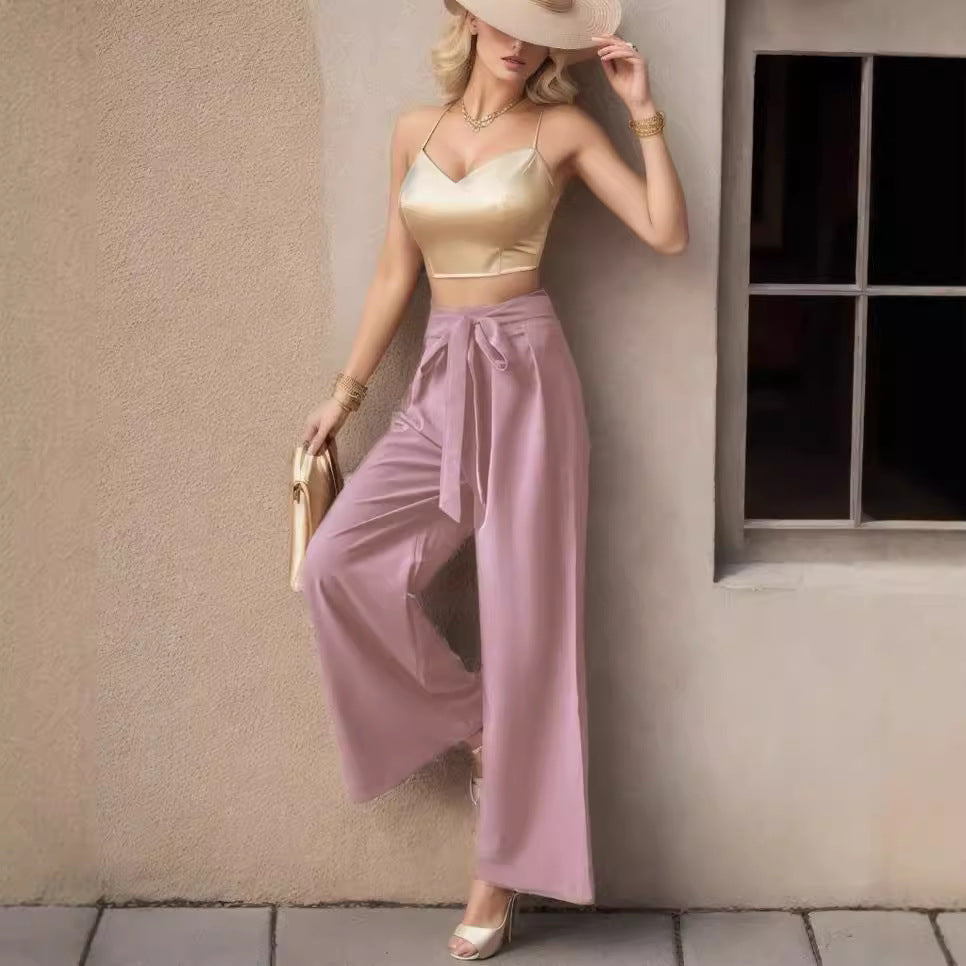 Elegant Tie-Waist Pants