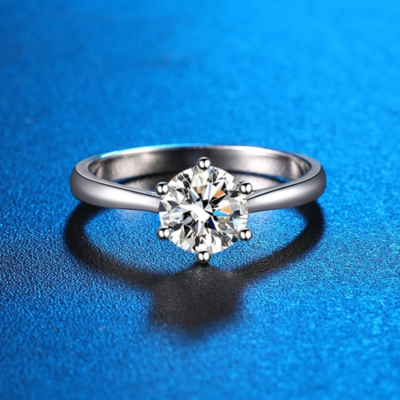 S925 Silver Women’s Moissanite Ring