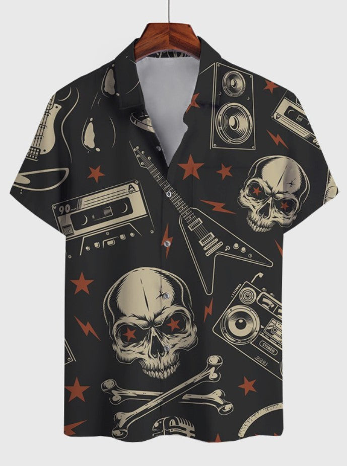 Men's Plus Size Printed Cardigan