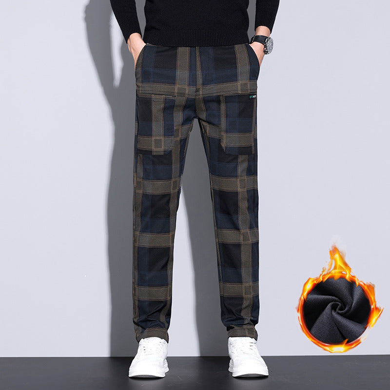 Men's Plaid All-match Pants