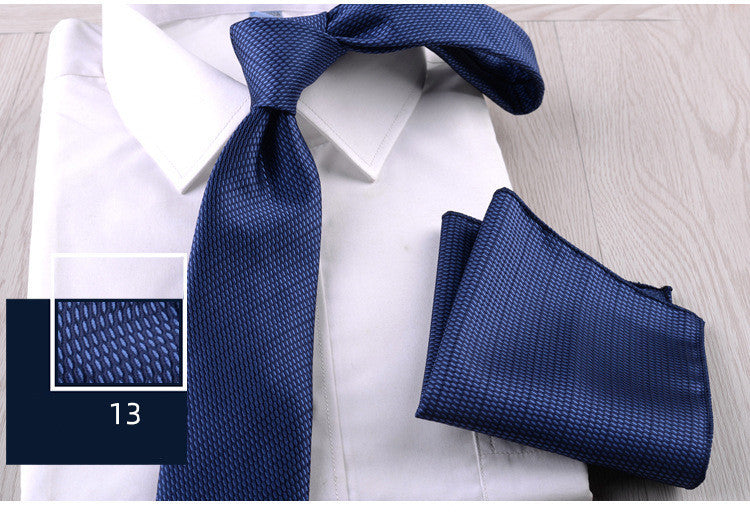 Business Formal Wear Tie and Pocket Square Set