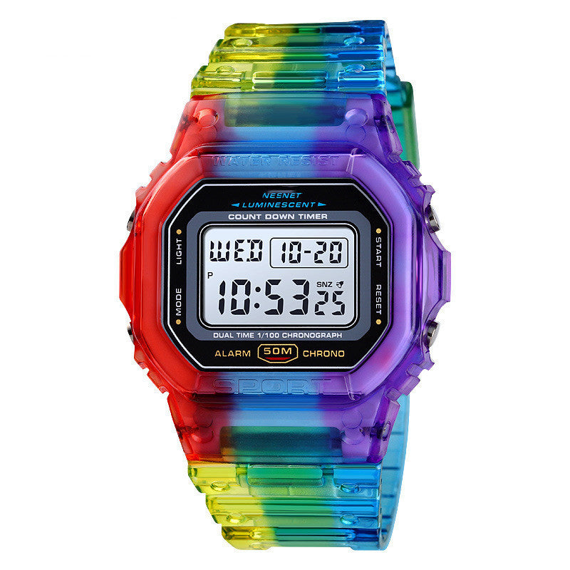Transparent Strap Sports Watch Female