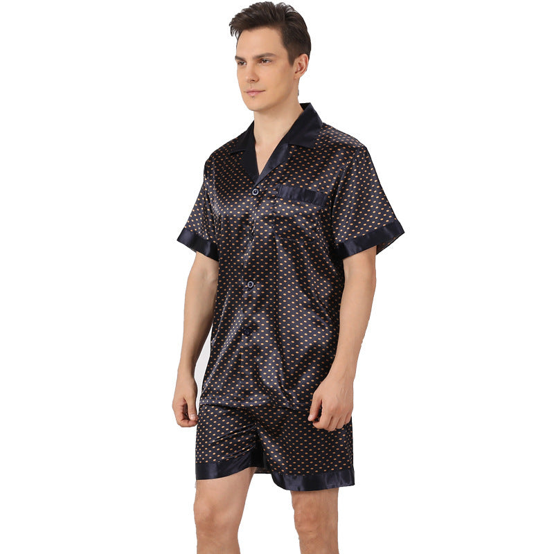 Men's Summer Printed Short-sleeve Pajamas