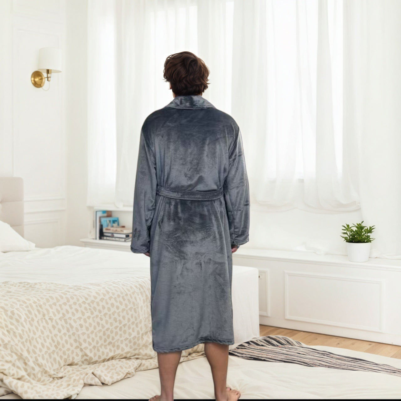 Couple Long Bathrobe Pajamas