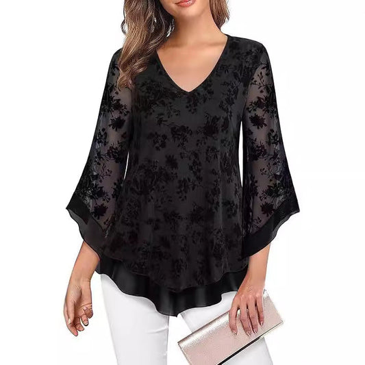 Chic Summer Flare Sleeve Top
