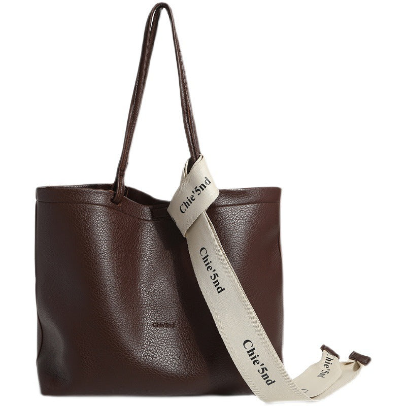 Fashion All-match Shoulder Bag Coffee