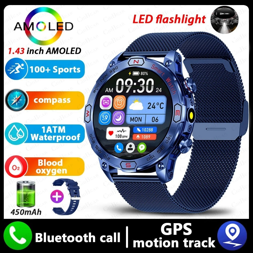 HD AMOLED Bluetooth Smartwatch