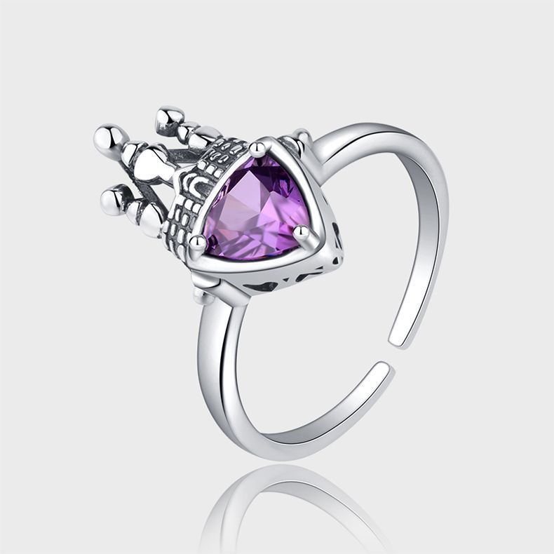 S925 Sterling Silver Castle Ring