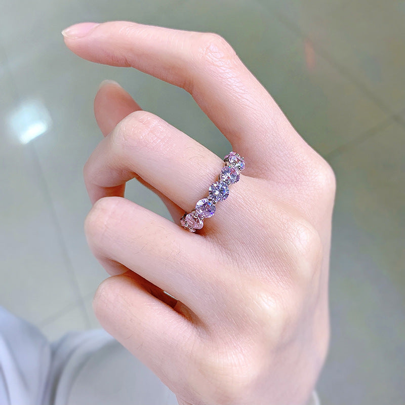 S925 Silver Moissanite Ring