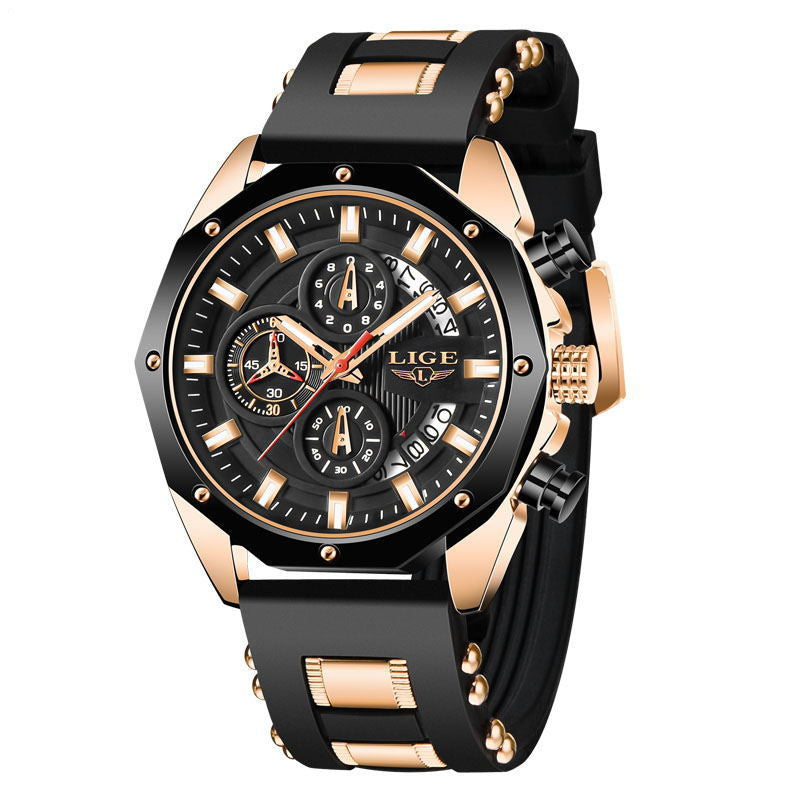 Luxury Silicone Sport Quartz Watch LIGE