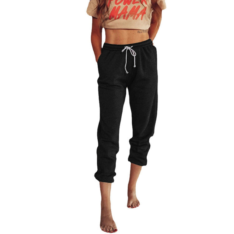 Women's Loose High Waist Cropped Leggings
