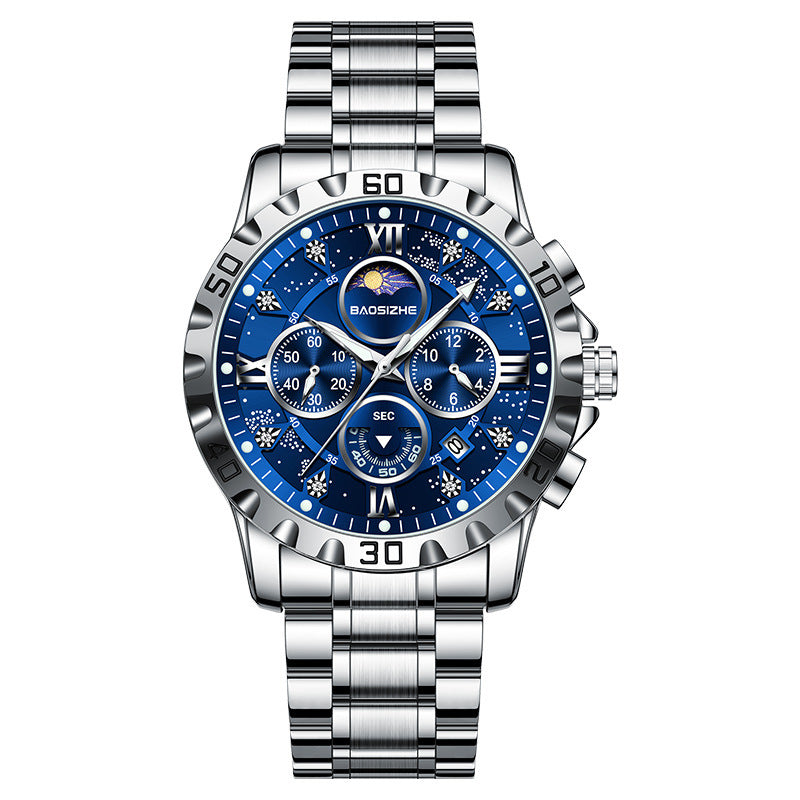 Men’s Automatic Steel Waterproof Quartz Watch