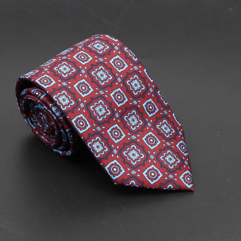 Super Soft Bohemian Silk Tie Men’s Fashion 75mm Necktie