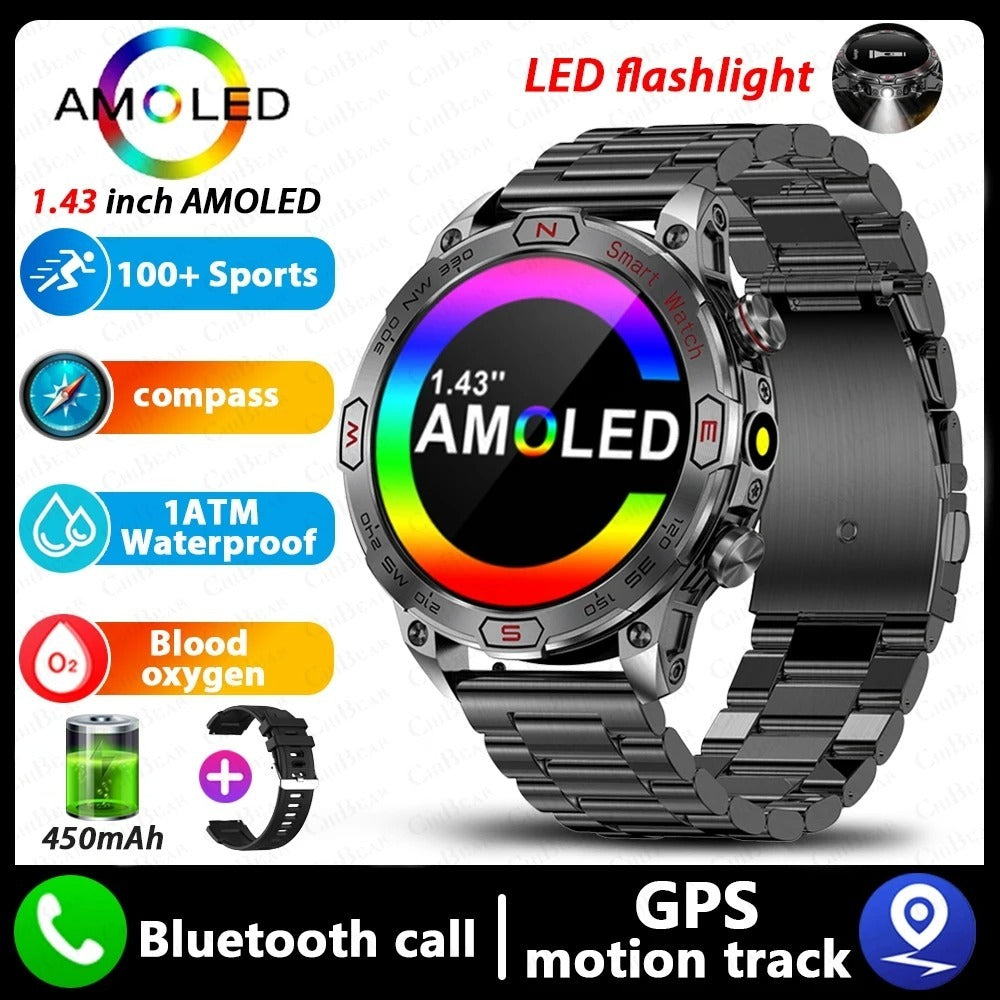 HD AMOLED Bluetooth Smartwatch