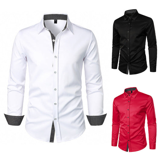 Men's Autumn Winter Patchwork Shirt
