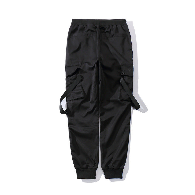 Men's Black Functional Skinny Overalls