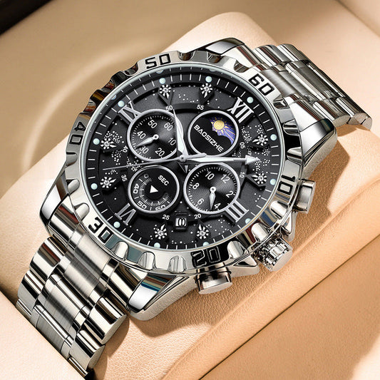 Men’s Automatic Steel Waterproof Quartz Watch