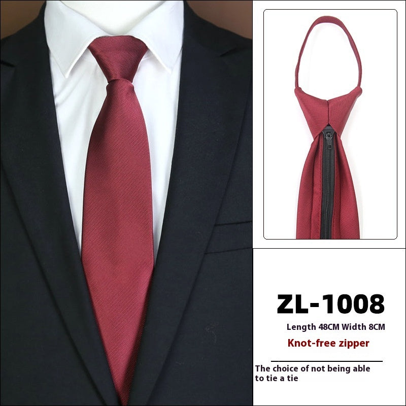 Men's Business Zipper Tie