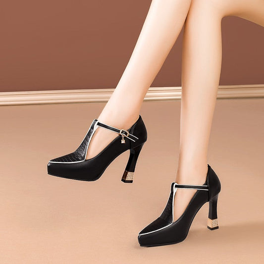 Women's Low-cut Chunky High Heels