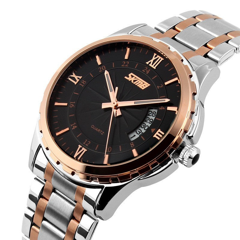 Men’s Steel Belt Waterproof Quartz Watch