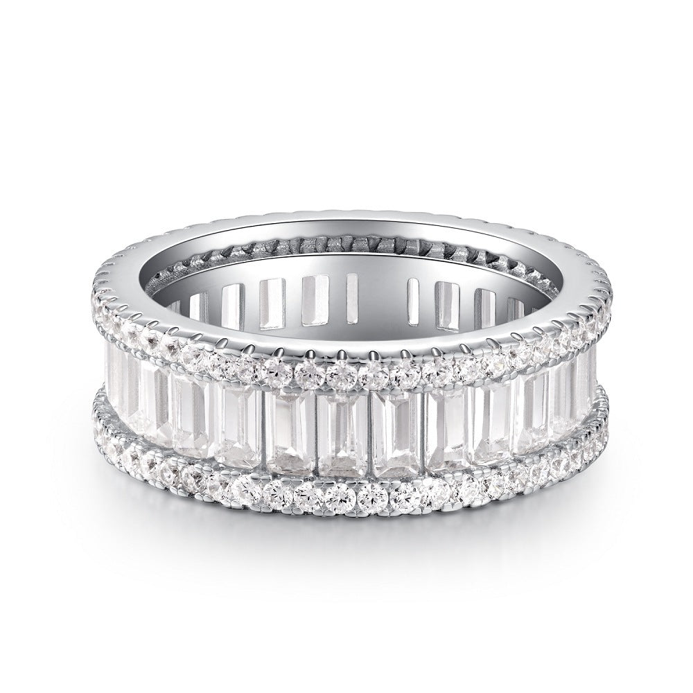 S925 Silver Diamond Ring