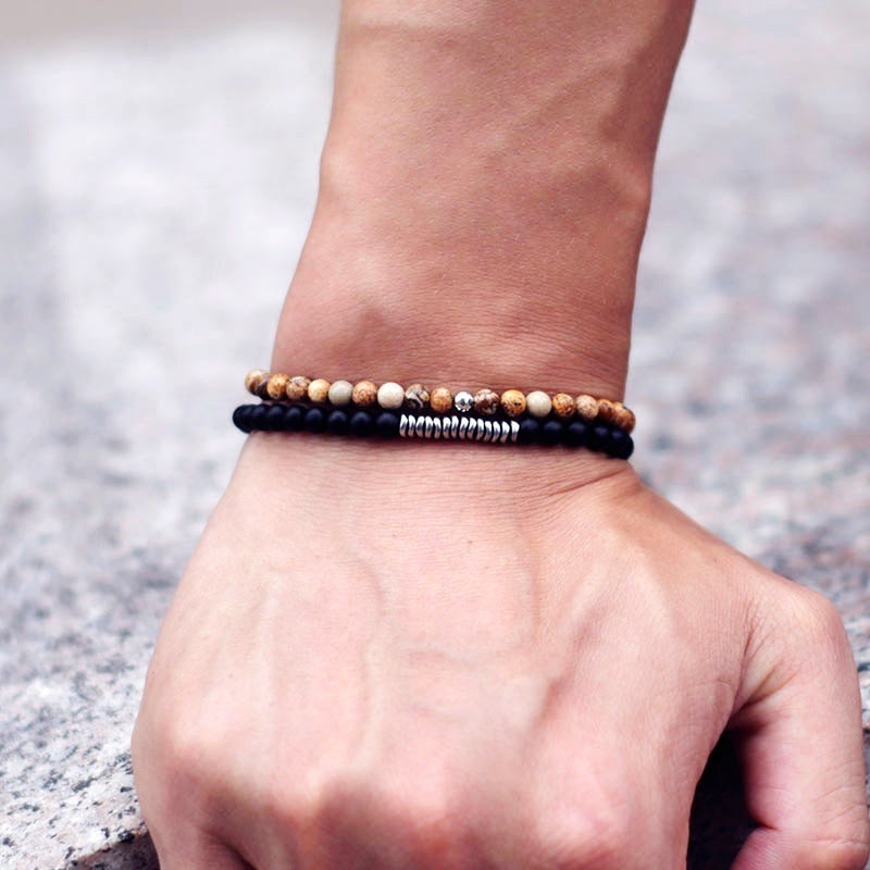 S925 Silver Natural Stone Bracelet