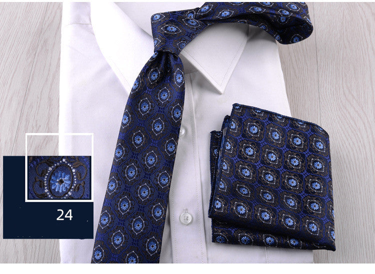 Business Formal Wear Tie and Pocket Square Set